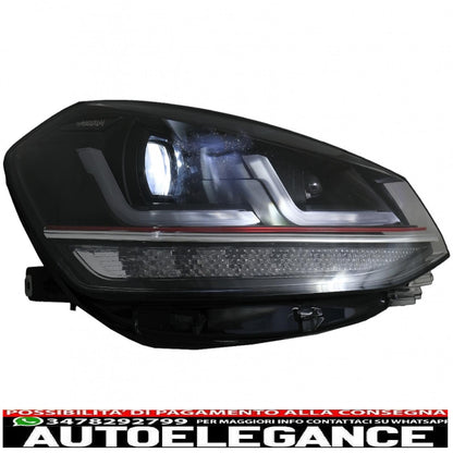 osram full led ledriving headlights suitable for vw golf 7.5 facelift (2017-2020) gti look upgrade for halogens with dynamic sequential cornering lights