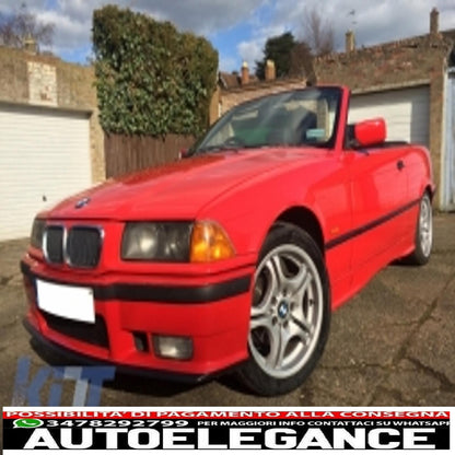 paraurti anteriore adatto per bmw 3er e36 m3 look con griglie a rene centrale