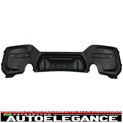 spoiler paraurti posteriore mantovana diffusore doppia uscita singola adatto per bmw serie 1 f20 f21 lci (2015-2019) pianoforte nero design da competizione