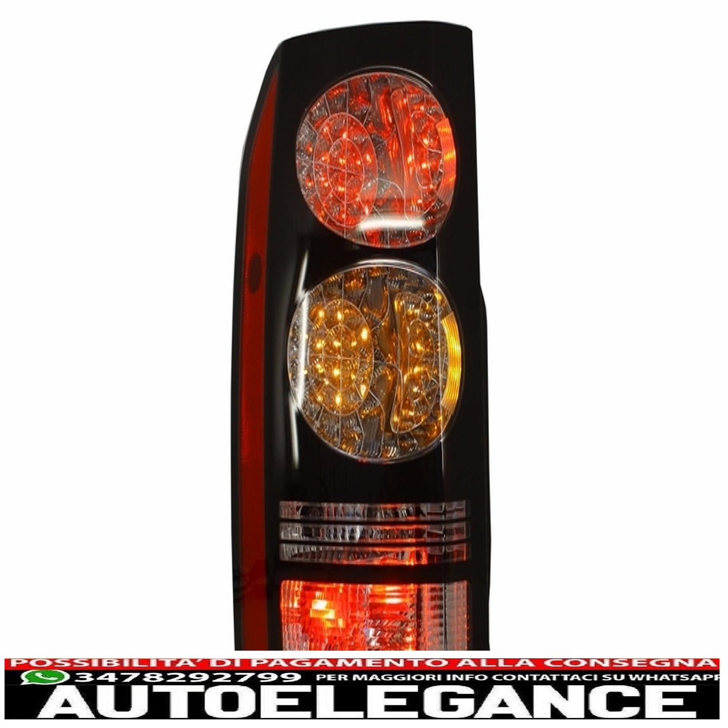 LED rear lights suitable for Land Rover Discovery III 3 and IV 4 (2004-2016) black conversion to restyling look