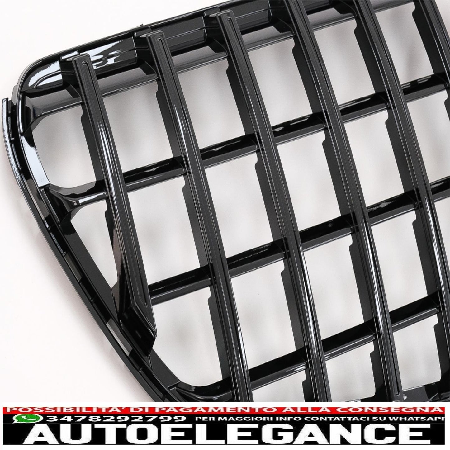 central grille suitable for mercedes v class w447 facelift (2020 onwards) gt r design panamericana black 
