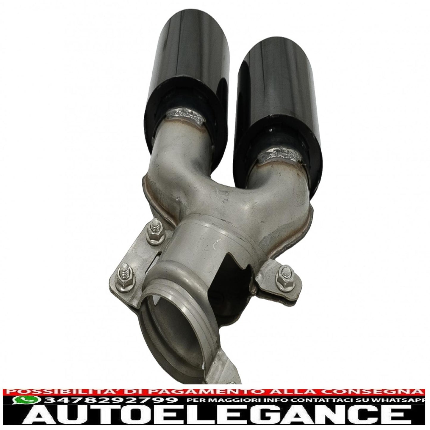 Punte marmitta di scarico adatte per bmw serie 5 g30 g31 g38 (2016-2020) serie 6 g32 (2016-2020) 540i design nero