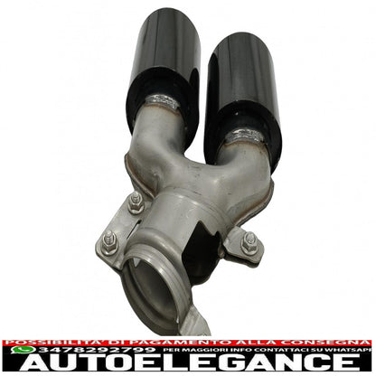 Punte marmitta di scarico adatte per bmw serie 5 g30 g31 g38 (2016-2020) serie 6 g32 (2016-2020) 540i design nero