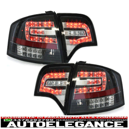 led rear lights suitable for audi a4 b7 sedan (11.2004-03.2008) black