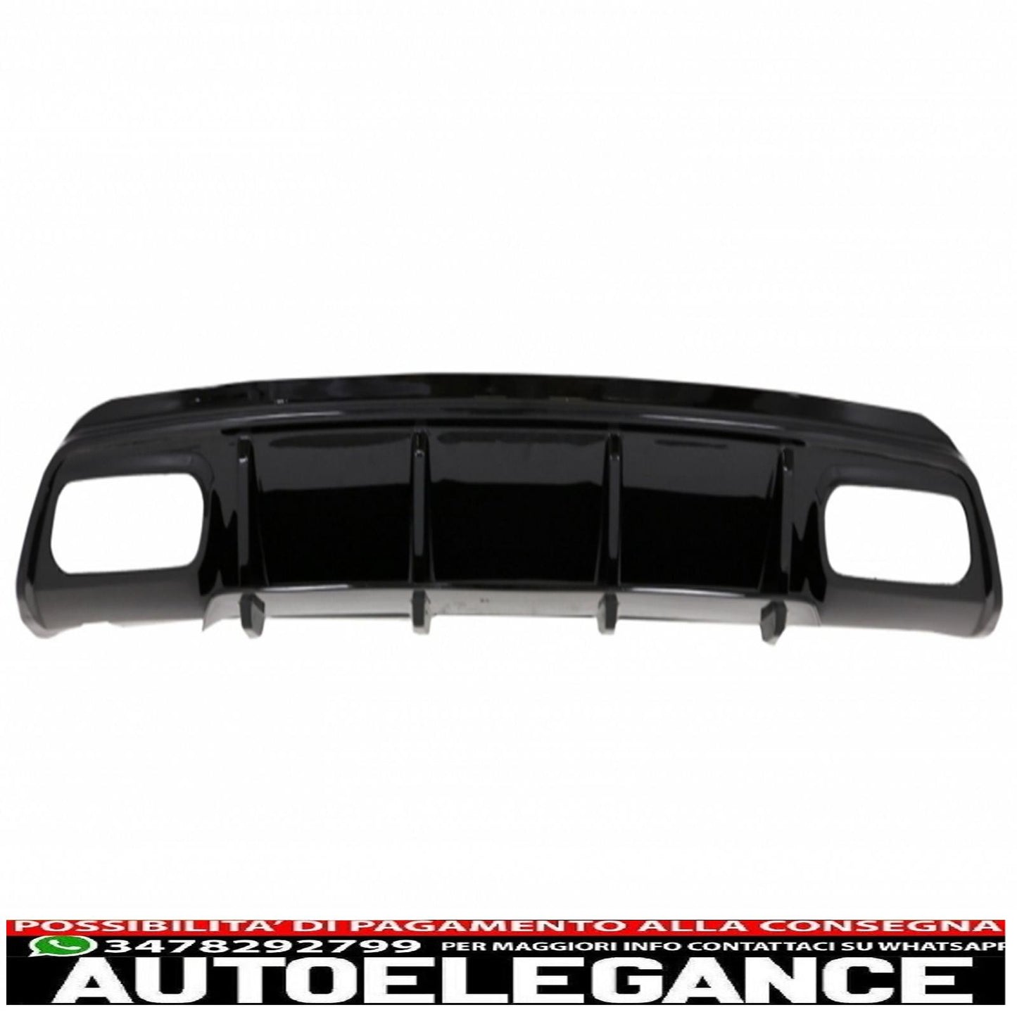 Rear diffuser valance black edition suitable for mercedes a class w176 restyling (2012-2018) design a45