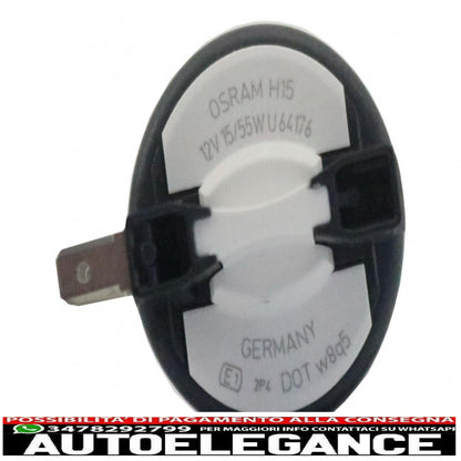 osram 64176 h15 12v 15/55w halogen headlamp cardboard box (1 unit)