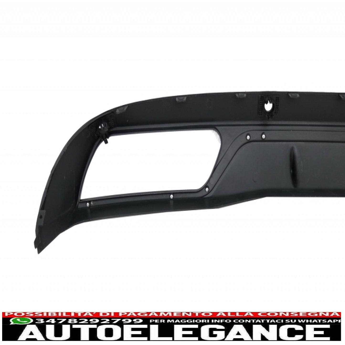 diffusore paraurti posteriore con terminali di scarico adatto per mercedes classe c w205 s205 (2014-2018) c63 look shadow nero e cromato per paraurti standard