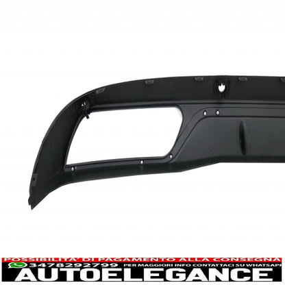 diffusore paraurti posteriore con terminali di scarico adatto per mercedes classe c w205 s205 (2014-2018) c63 look shadow nero e cromato per paraurti standard