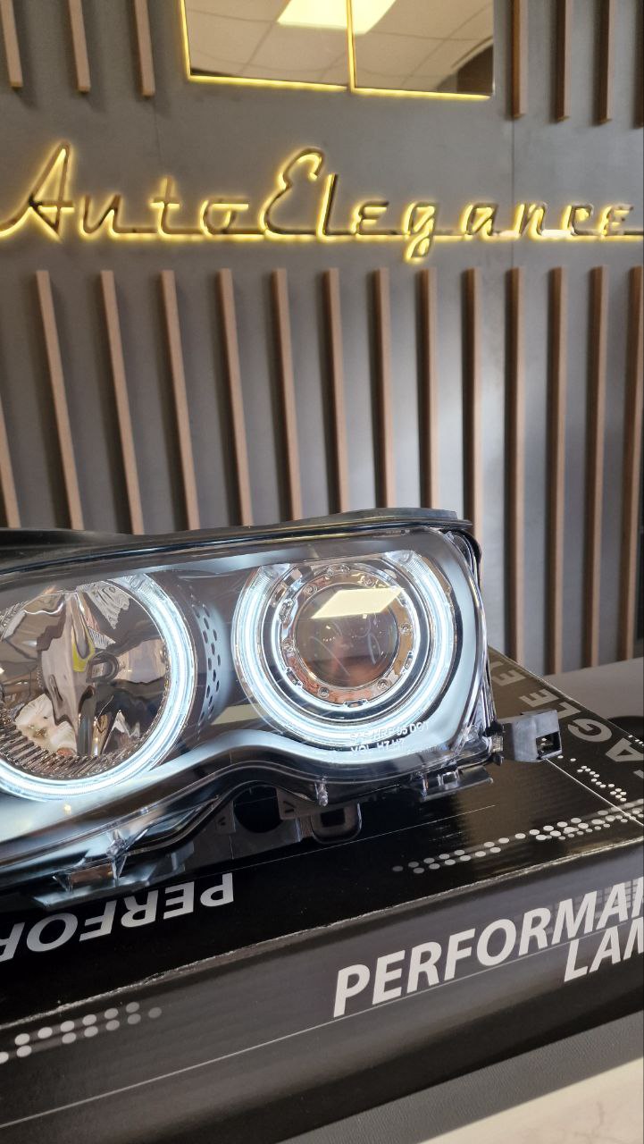 FARI ADATTI PER BMW SERIE 3 E46 2001-2005 ANGEL EYES + DOPPIO KIT LED