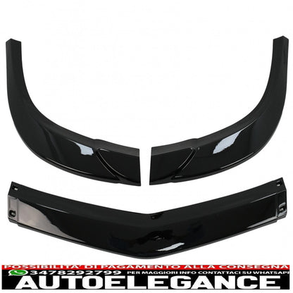 Front bumper lip suitable for mercedes c class w204 s204 c204 sport line facelift (2011-2015) piano black 