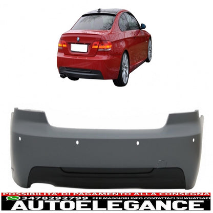 rear bumper suitable for bmw 3 series e92 e93 cabrio coupe (2006-2013) pre lci lci m-technik design