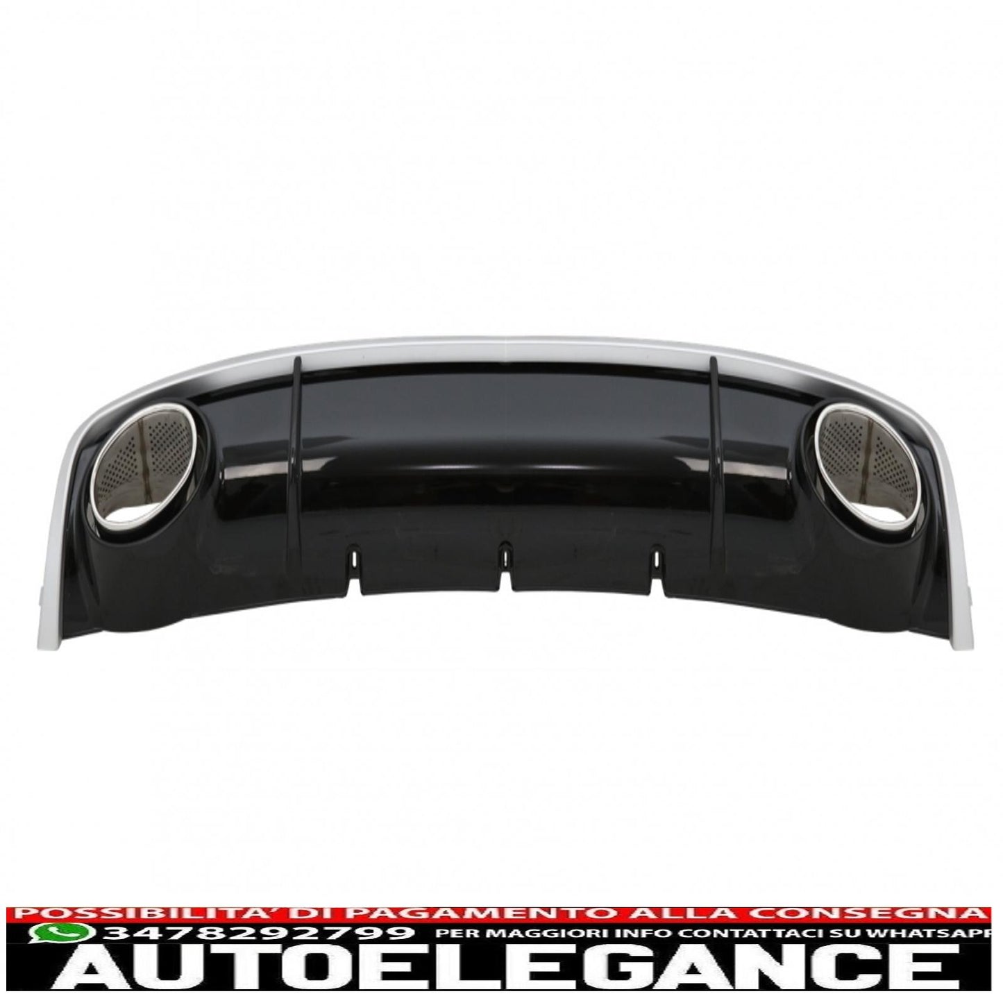 Diffusore e terminali di scarico per mantovana paraurti posteriore adatti per audi a4 b8 b8.5 limousine avant facelift (2012-2015) design rs4