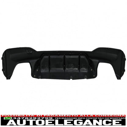 diffusore paraurti posteriore pianoforte nero con terminali di scarico cromati adatti per bmw serie 5 g30 g31 limousine touring (2017-2020) design m5