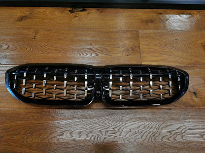 GRIGLIA ADATTA PER BMW SERIE 3 G20 G21 2018-2022 LOOK DIAMANTATA SATINATA