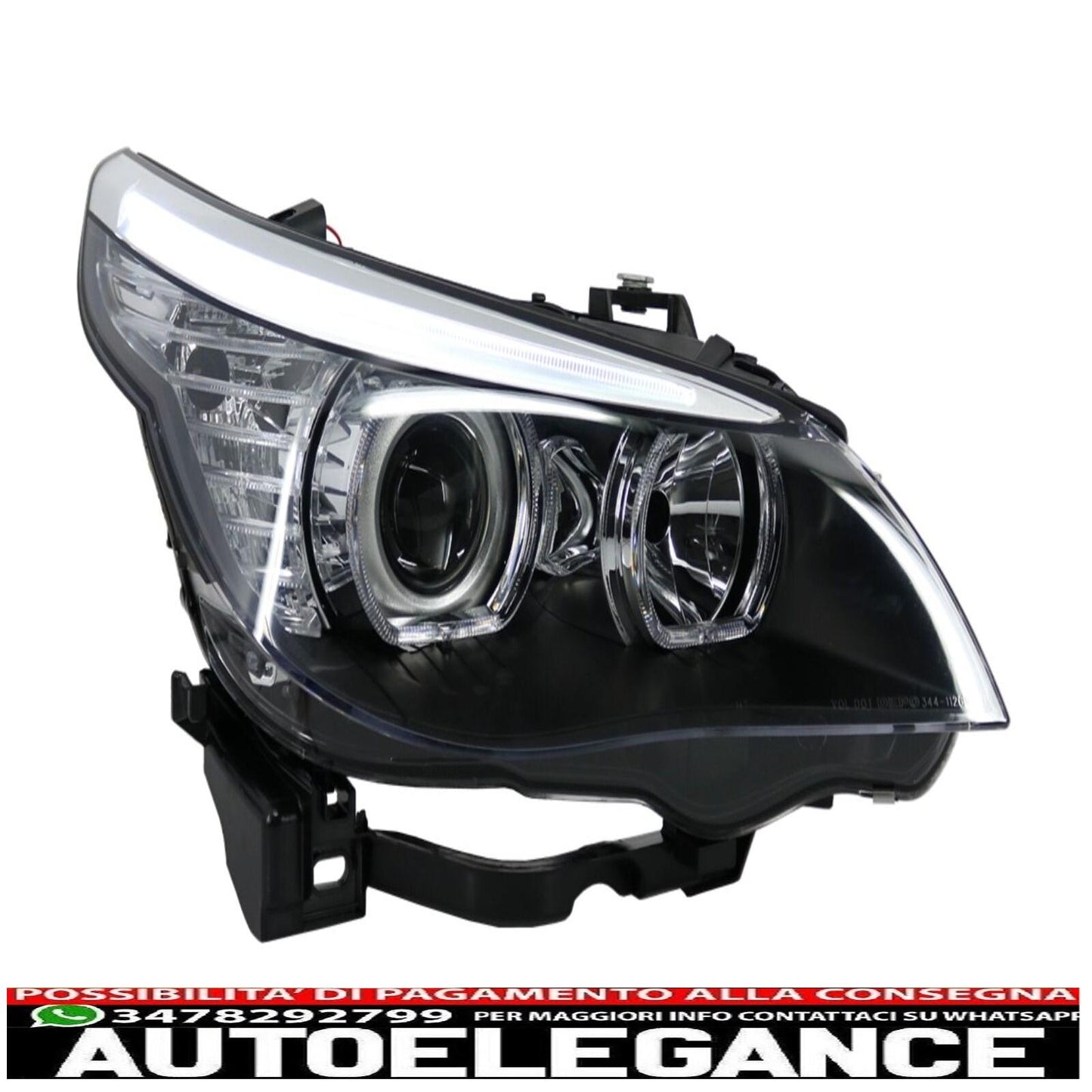 LED DRL Dayline Angel Eyes Headlights for BMW 5 Series E60 E61 03-07 LCI Look-show original titleOriginal textLED DRL Dayline Angel Eyes Headlights for BMW 5 Series E60 E61 03-07 LCI Look 