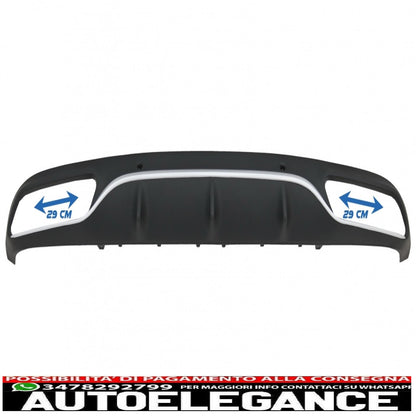 Rear bumper valance diffuser suitable for mercedes c class c205 a205 coupe cabriolet (2014-2019) design c63