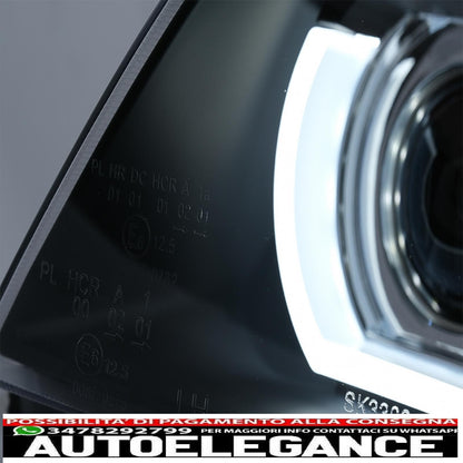 3D Xenon headlights angel eye led drl suitable for bmw 3 series e90 e91 lci with afs (2008-2011) black 