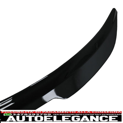 Spoiler sul tetto aggiuntivo per Audi A6 C7 4G Avant 2011-2015 Nero lucido