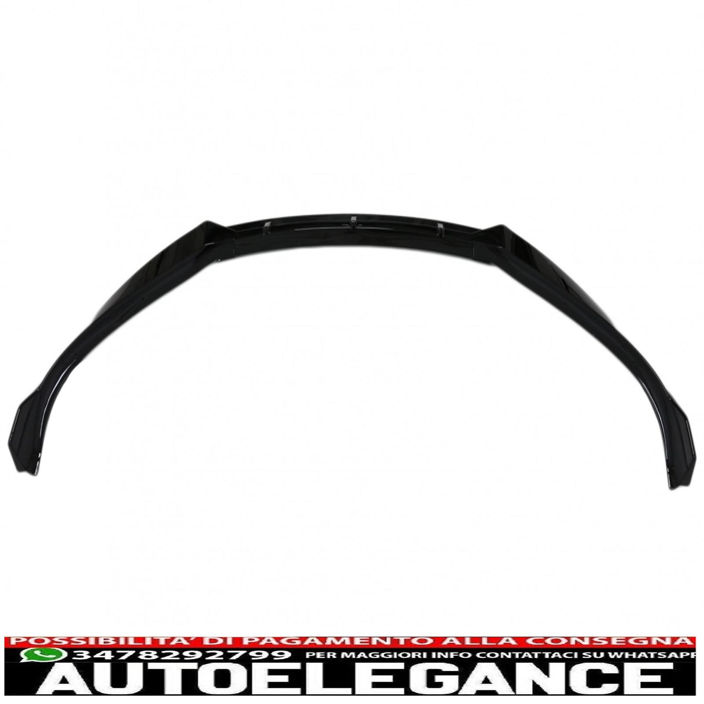 Front Bumper Spoiler Add-on Fit For Tesla Model S (2016-2020) 5 Door Liftback Sedan Piano Black 