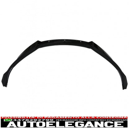 Front Bumper Spoiler Add-on Fit For Tesla Model S (2016-2020) 5 Door Liftback Sedan Piano Black 