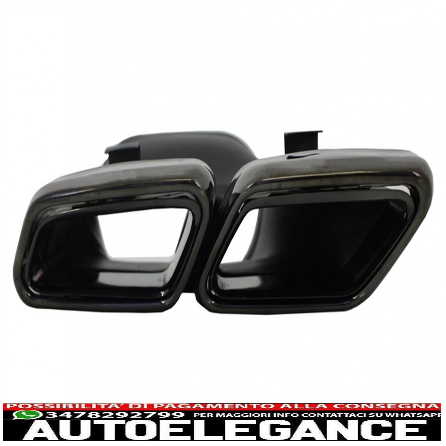 Rear bumper exhaust tips suitable for mercedes benz w222 s class (2013-up) s65 a-design 