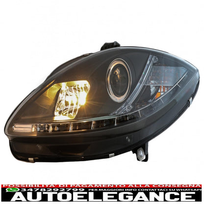 led drl headlights suitable for Seat leon altea toledo (06.2005-2009) black
