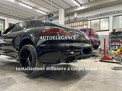 PORSCHE PANAMERA 2013-2016 DIFFUSORE SPORTIVO POSTERIORE SOTTO PARAURTI -1-