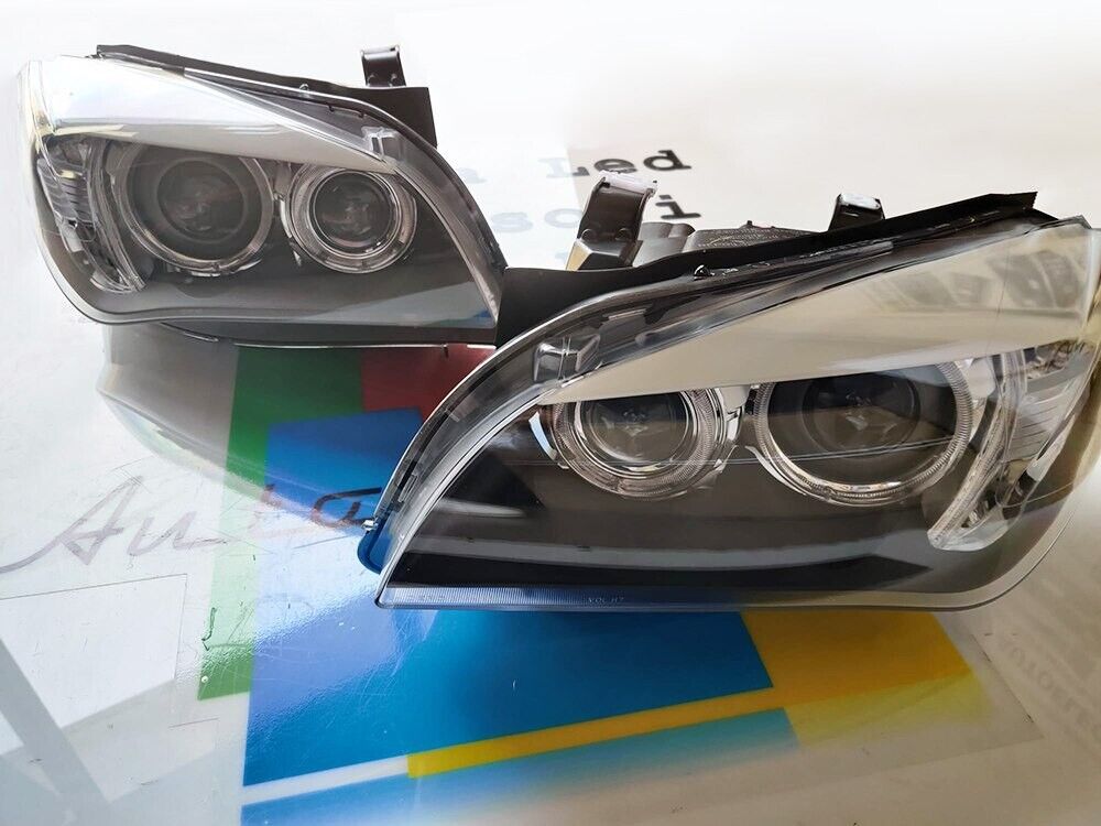 ANGEL EYES LED HEADLIGHTS BLACK SUITABLE FOR BMW X1 E84 SPORTY LOOK