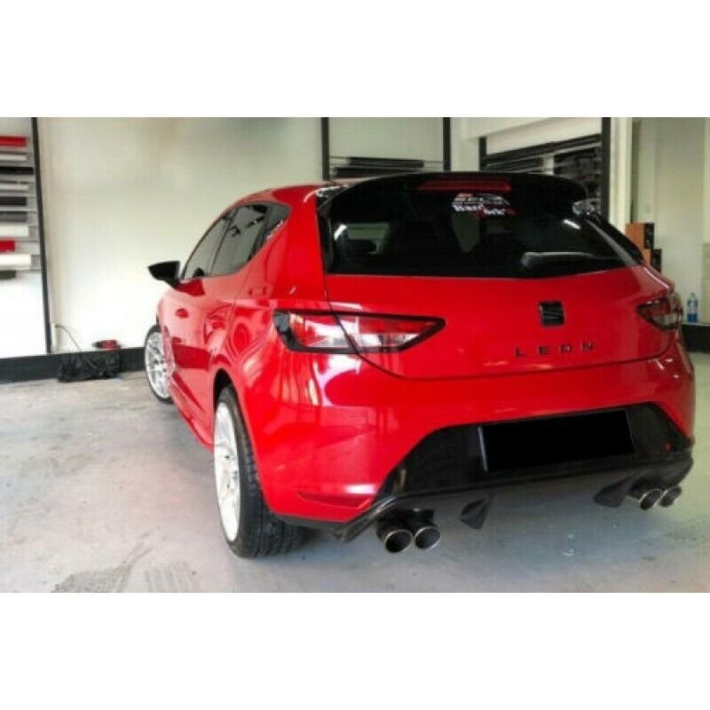 SOTTO PARAURTI POSTERIORE SEAT LEON 5F 2012-2016 DIFFUSORE TUNING ABS NERO FR