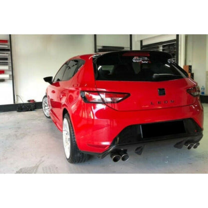 SOTTO PARAURTI POSTERIORE SEAT LEON 5F 2012-2016 DIFFUSORE TUNING ABS NERO FR