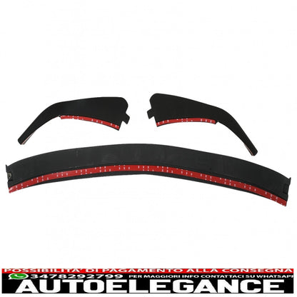 Front Bumper Spoiler Lip Suitable For Mercedes C Class W206 S206 Sport Line (2021-up) Piano Black 