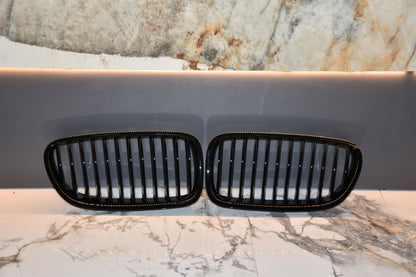 GRIGLIA ADATTA PER BMW SERIE 5 F10 F11 SINGOLA FASCIA LOOK NERO LUCIDO