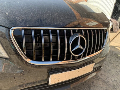FRONT GRILLE FOR MERCEDES VITO W447 2014-2019 GT LOOK CHROME WITH MESH