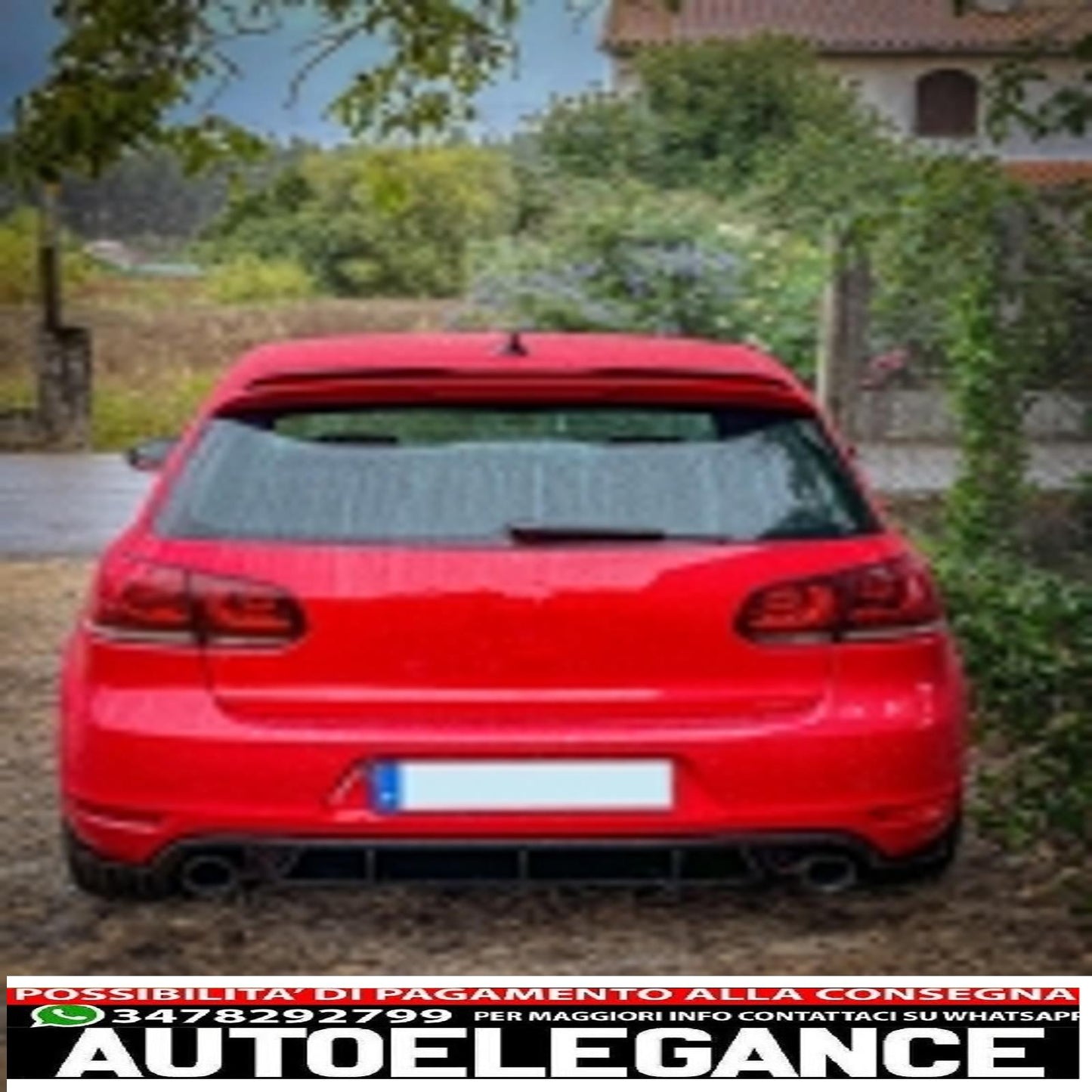 Additional roof spoiler on the wing suitable for vw golf 6 gti/r mk6 hatchback (2008-2012)