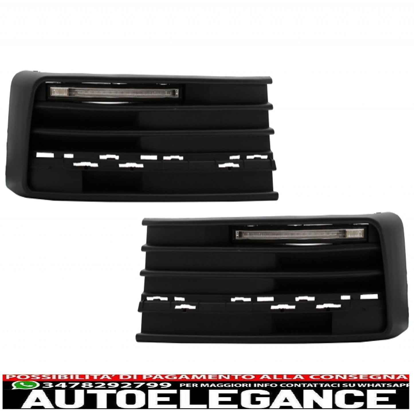 Front bumper additional spoiler with LED daytime running lights and roof spoiler, suitable for VW Transporter T6 (2016-up) Sportline design