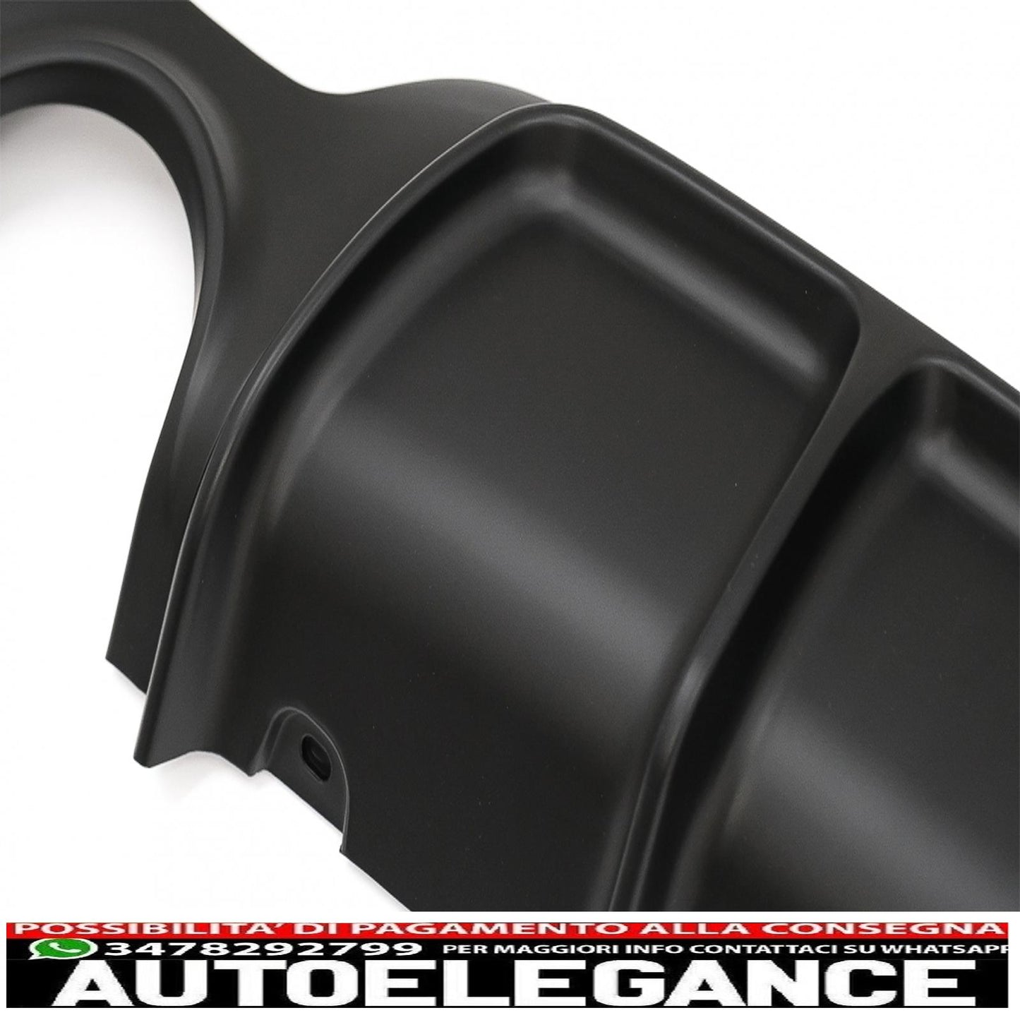 diffusore paraurti posteriore adatto per bmw serie 4 f32 f33 f36 (2013-2019) coupe cabrio m design doppia uscita singola