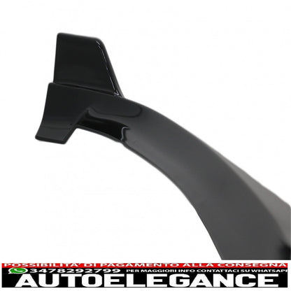 Front Bumper Spoiler Add-on Fit For Tesla Model S (2012-2015) 5 Door Liftback Sedan Piano Black