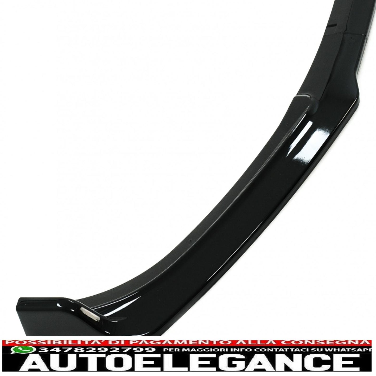 Front bumper additional spoiler suitable for audi a6 c7 4g facelift (2015-2018) piano black