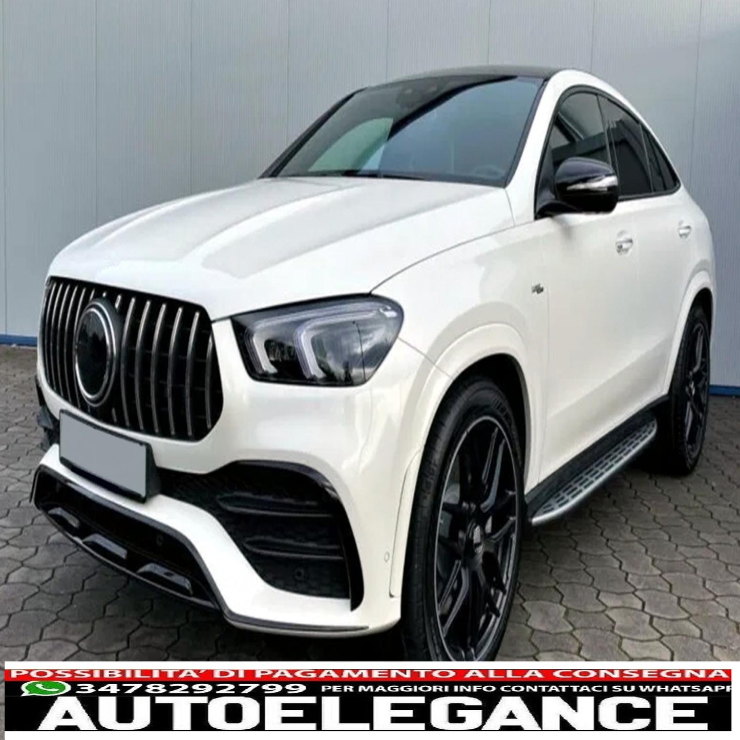 alette paraurti anteriore alette laterali flics adatto per mercedes gle w167 gle coupe c167 (2019-up) solo per paraurti amg sport line gle53 design nero pianoforte AUTOELEGANCERICAMBI