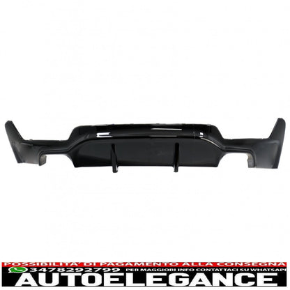 Labbro spoiler paraurti anteriore adatto per bmw serie 4 f32 f33 f36 coupe cabrio grand coupe (2013-03.2019) con diffusore paraurti posteriore doppia doppia uscita m-performance