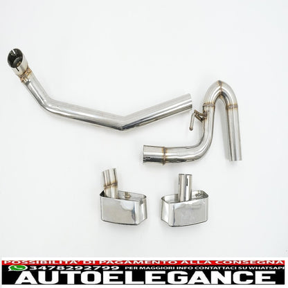 exhaust system suitable for bmw 5 series f10 (2011-2017) with square tailpipes m550i m look (PROMO) 