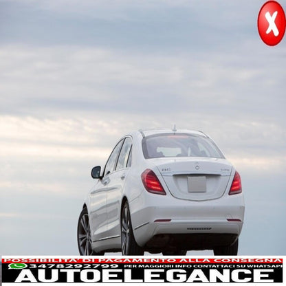 Air Diffuser Exhaust Muffler Tips Fit For Mercedes S Class W222 Sport Line Package (2013-06.2017) S65 Design