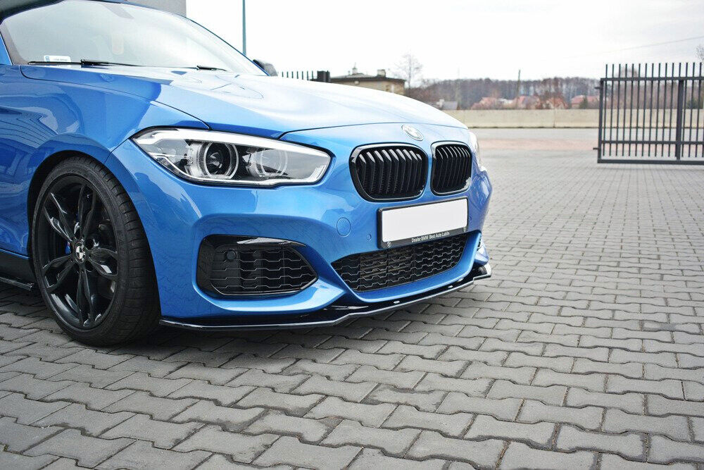 SPLITTER SUITABLE FOR BMW 1 SERIES F20 F21 2015-2019 MSPORT LOOK GLOSSY BLACK