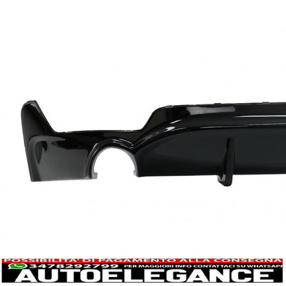 Rear Bumper Diffuser Suitable For BMW F32 F33 F36 (2013-) Coupe Cabrio 4 Series M Performance Design Double Single Outlet Piano Black