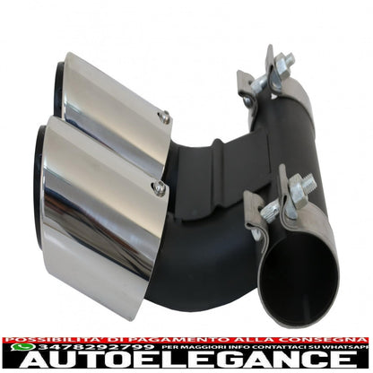 Exhaust tips suitable for Porsche 718 Cayman Boxster 982 (2016-up) chrome 