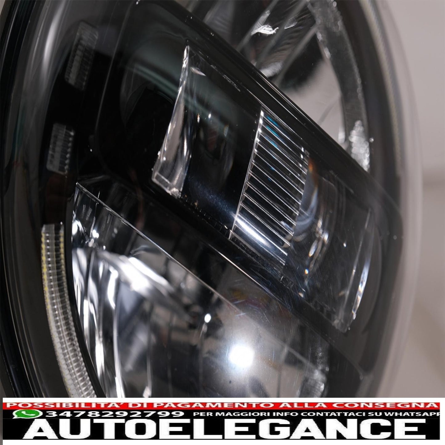 Fari a led Cree da 7 pollici angel eye halo drl adatto per Jeep Wrangler JK TJ LJ JL Land Rover Defender Mercedes W463