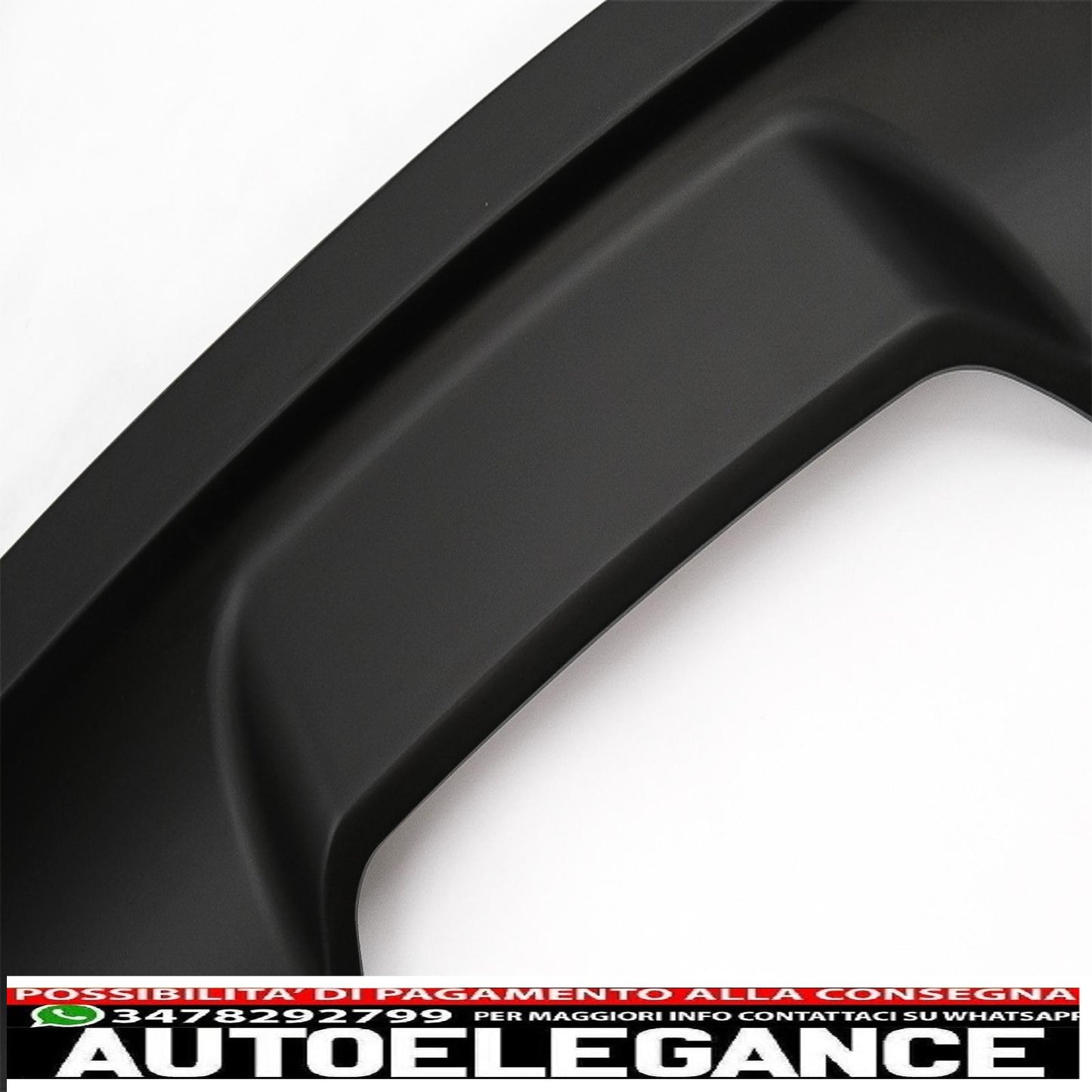 Trunk Spoiler Suitable for Ford Mustang Mk6 Sixth Generation (2015-2020) GT500 Design Matte Black 