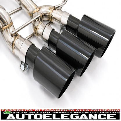 complete exhaust system suitable for mercedes g-class w463 (2009-2018) g500 g55 g63 g65 black triple exhaust pipes with electronic valve