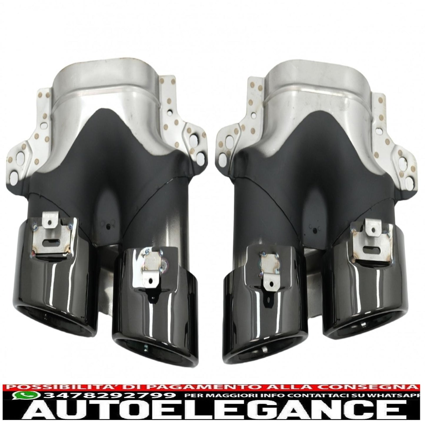 Rear Diffuser with Black Exhaust Tips Suitable for Mercedes CLS Class C257 (2018+) Night Design Package CLS53