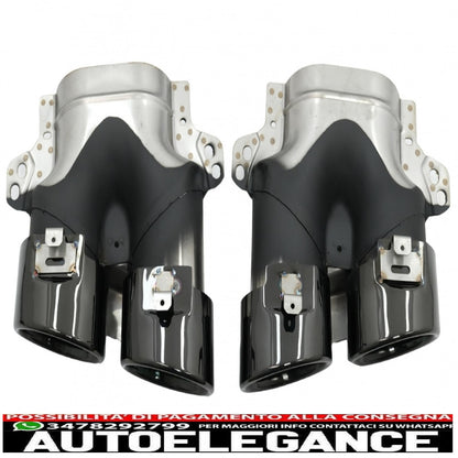 Rear Diffuser with Black Exhaust Tips Suitable for Mercedes CLS Class C257 (2018+) Night Design Package CLS53